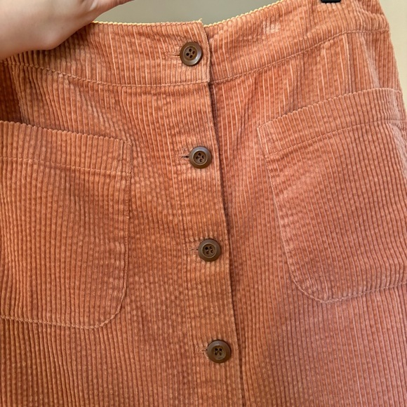 Nice Things by Paloma A Line Button Front Corduroy Skirt - Picture 2 of 6